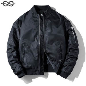 Veste bombardier classique pour hommes automne et hiver à manches longues manteau de pilote de vol épais Style Baseball coupe-vent Couple décontracté - Product Image 1