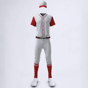 Personalizable 100% poliéster béisbol Jersey transpirable sólido patrón equipo deportes uniforme conjunto - Product Image 4