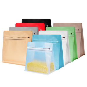 Chất lượng cao cấp thực phẩm đáy phẳng túi Cà phê với van khử khí một chiều cho thức ăn vật nuôi Snack Cookie bao bì linh hoạt - Product Image 2