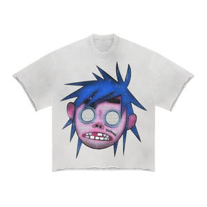 2025 haut personnalisé Streetwear surdimensionné poids lourd Boxy Fit T-shirts pour hommes avec lavage Vintage déchiré t-shirt - Product Image 2