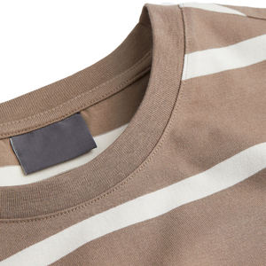 Vêtements décontractés en coton 100% de couleur unie à col rond pour hommes, t-shirts streetwear à col rond pour hommes - Product Image 2