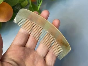 CREATIONO Peigne en corne de buffle unique pour cheveux Peigne d'extension de cheveux Couleur pleine corne naturelle pour cheveux avec la meilleure qualité en - Product Image 2
