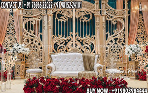 Vela de escenario de boda elegante, paredes traseras, escenario de boda moderno, vela brillante, parte superior de pared, vela de escenario de boda asiática, decoración de paredes - Product Image 6