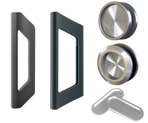 Ral7016 poignée de porte en verre 150x18x36mm poignée de porte en aluminium pour porte coulissante en verre épaisseur 10 mm - Product Image 6