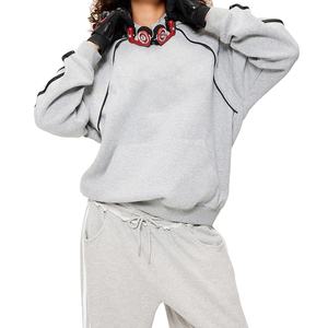 Popular Men's Custom Logo Printed <b>Oversized</b> Gray <b>Hoodie</b> Pullover Sweat hooded Casual 100% Cotton <b>Fleece</b> <b>Hoodie</b> For Unisex 2026 - Product Image 2