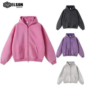 Buena calidad pulóver de gran tamaño con capucha hombres sudadera ácido lavado crudo dobladillo impresión DTF fabricación de ropa - Product Image 6