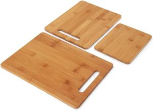 Ensemble de 3 planches à charcuterie réversibles double face Outil essentiel de coupe du bois pour la préparation et le service des repas Élégant et durable - Product Image 4