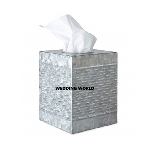 Tabletop Wedding Ware New Fancy <b>Tissue</b> <b>Box</b> Premium Quality Stylish Handmade Hot Selling Bathroom Ware Metal <b>Tissue</b> <b>Box</b> - Product Image 5