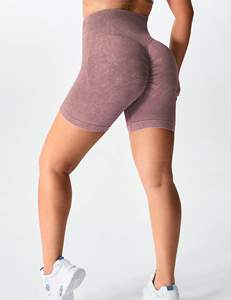 กางเกงโยคะขาสั้นไร้ตะเข็บเอวสูงของผู้หญิงเลกกิ้งออกกำลังกายแบบผ้าสแปนเด็กซ์/ ไนลอนแบบรีไซเคิล - Product Image 1