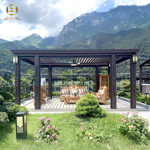 Pergola bioclimatique motorisée en aluminium 4.5x6m porte sans cadre cadre étanche cadre enduit de poudre écologique <span class=keywords><strong>balcon</strong></span> extérieur jardin - Product Image 6