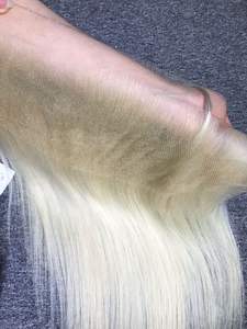 Wholesale 13x4 Natural Straight Frontal 613 Blonde <b>Color</b> Grade-A Virgin Human <b>Hair</b> From Vietnam for Girls - Product Image 2