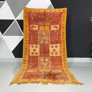 Auténticas Alfombras Marroquíes Hechas a Mano de Lana, Diseños Berber Tradicionales, Estilos Vintage Modernos para Decoración del Hogar - Product Image 1