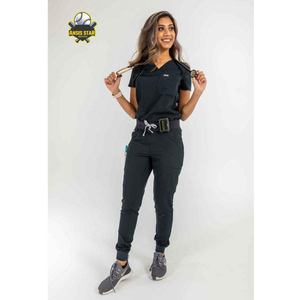 Uniformes Médicos de Alta Calidad con Cuello en V para Mujer, Conjuntos de Uniformes de Hospital Modernos, Precio Bajo de Fábrica, Tejido de Punto - Product Image 6