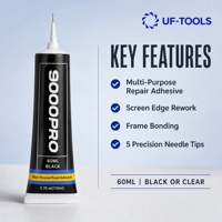 Colle adhésive 60ML 9000PRO pour la réparation de téléphones portables, collage des bords de l'écran tactile avec 5 embouts de précision