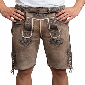 Shorts en cuir de chèvre bavarois pour hommes, en daim, respirants, à boutons, pour garçons, toutes tailles, Oktoberfest - Product Image 5
