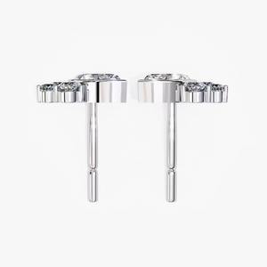 ต่างหูเพชรกลมสีเหลืองทอง10K คลาสสิกสำหรับผู้หญิงของขวัญเครื่องประดับ - Product Image 5