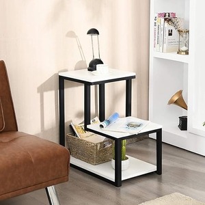 <b>Square</b> Shaped Metal <b>Table</b> With Wood Top <b>Tables</b> Accent <b>Side</b> <b>Table</b> for Living Room and Home Furniture High Quality - Product Image 2
