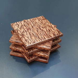 Classic black coconut wooden <b>coasters</b> for coffee & tea <b>drinks</b> natural <b>drink</b> <b>coaster</b> saucer set custom logo available - Product Image 4