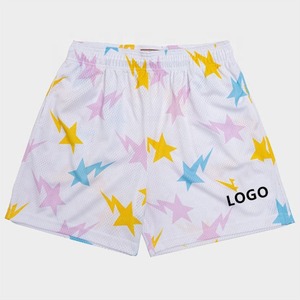 Short en maille de basket-ball brodé en polyester à sublimation Short de basket-ball personnalisé pour hommes Vente en gros - Product Image 1