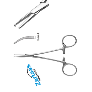 คีมจับเส้นเลือดแบบโค้ง Halsted-Mosquito คุณภาพสูง ผลิตจากสแตนเลส ฟัน 1x2 ขนาด 12.5 ซม. ผลิตโดยผู้ผลิตเครื่องมือผ่าตัด - Product Image 4