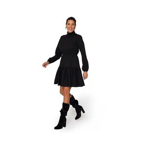 Abito Casual da Donna Leota in Crepe di Poliestere, Linea ad A, Verde Oliva e Nero, Taglie S e XL, Collezione Plus Size, Vita Naturale - Product Image 1