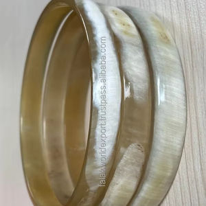 Bracelets de manchette en corne de boeuf exclusifs Bracelets en corne de buffle durables et à la mode pour femmes Fournisseur en vrac de bijoux de mode - Product Image 1