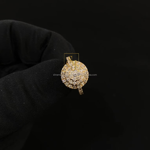 Bague de luxe en or massif 18 carats avec diamant naturel glacé bijoux fins Hip Hop bagues de mariage bague de fiançailles anniversaire cadeau pour les fêtes - Product Image 1