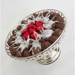 Increíble Bandeja Decorativa de Metal Clásica y Moderna para Reposteros y Confeccionistas de Dulces, Bellamente Elaborada con Acabado de Pincelada - Product Image 5