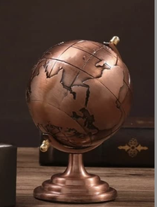 Globo Terráqueo con Base de Metal, Diseño Nuevo, Elegante y Giratorio, para Decoración y Regalos - Product Image 3