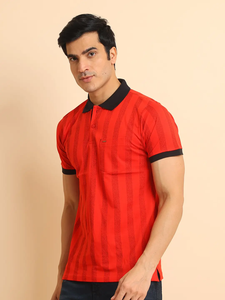 Men's Premium Fashion Half Sleeve for Polo T-<b>Shirt</b> Printed Regular Fit Mercerised Cotton Comfortable Casual Wear with <b>Pocket</b> - Product Image 4