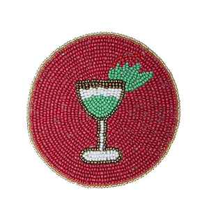 Juego de Posavasos Creativos con Forma de Fruta, Hechos a Mano, con Cuentas de Arroz, Aislantes para Té, Decoración de Escritorio, Regalo Original - Product Image 2