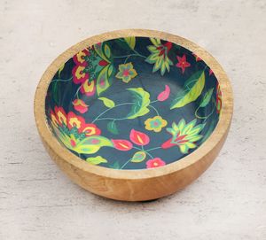 ชามซุปทำด้วยมือจากอินเดียชามไม้พิมพ์ลายเคลือบทำด้วยมือ - Product Image 2