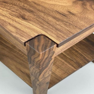 Durable Solid Wood Side Lamp Table Lower <b>Shelf</b> Stacable for Home Office & Living Room Brown-Style 02 <b>Bedroom</b> Furniture - Product Image 3