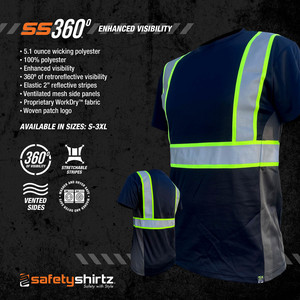 Hi Vis Color sólido personalizado Algodón puro venta al por mayor de camiseta de gran tamaño de Color personalizado Camiseta de manga corta para hombres - Product Image 5