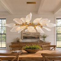Lustre LED de luxe contemporain, design moderne en forme de branche d'arbre, hauteur réglable, pour salle à manger, salon, hall d'entrée