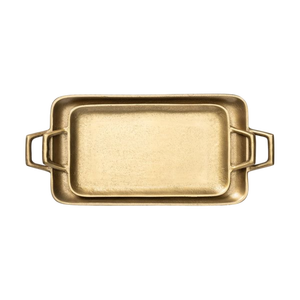 Bandejas de servir de acero inoxidable Bandejas decorativas de metal para uso en la cocina para el hogar Mesa de comedor Hotel Bodas - Product Image 1