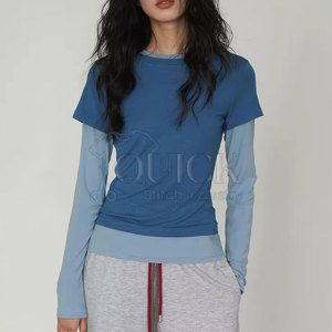 Camisetas de Verano Ecológicas de Doble Capa para Mujer de Alta Calidad, Secado Rápido y Transpirables, en Existencia - Product Image 4