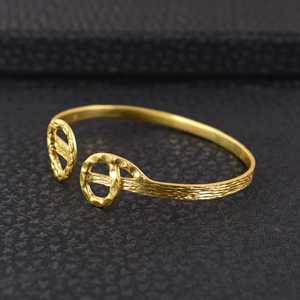High Demand <b>Boho</b> Geometric Cuff <b>Bracelet</b> Brass Jewelry for Women 18k Gold Plated Circle Open Bangle for Wholesale/OEM/ODM - Product Image 3