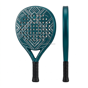 Raquette de padel en carbone 3K à surface rugueuse 3D, impression personnalisée, forme goutte d'eau, mousse à mémoire EVA, raquette de tennis intermédiaire - Product Image 6