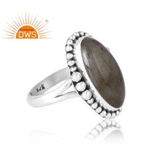 Anillo apilable de piedras preciosas de labradorita Natural de Plata de Ley 925, joyería personalizada para mujer, regalo para ella - Product Image 4