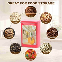 Boîte en métal rectangulaire personnalisée pour le café, conteneur de stockage alimentaire avec logo imprimé pour l'emballage de vente au détail
