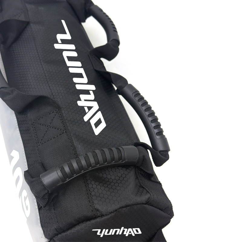 Strength Training 5-30Kg Gym Competition Black Sandbags Adjustable Weight Lifting Power Sandbags with Seven Handles for Workout