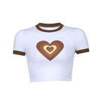 Crop top graphique premium, coton respirant mélangé à du polyester, streetwear pour adolescentes, crop tops tendance et élégants de haute qualité