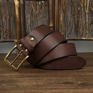 Ceinture en cuir de qualité supérieure pour hommes en cuir véritable boucle ardillon ceintures en cuir fantaisie de haute qualité - Product Image 5
