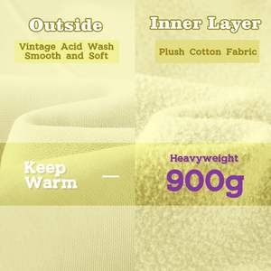 Pull à capuche personnalisé 500 Gsm pour hommes Sweatshirts Poids lourd Surdimensionné Impression bouffante personnalisée Logo Fabricant de sweats à capuche épais - Product Image 5