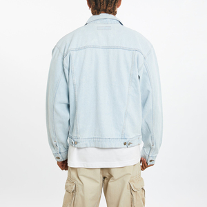 Vestes en jean décontractées personnalisées pour hommes, très vendues, streetwear d'hiver avec deux poches sur le devant, vestes en jean pour garçons, technique de lavage - Product Image 3