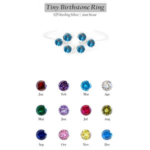 Wholesale 925 Sterling Silver Adjustable Band <b>Ring</b> Original Multi-Gemstone Tiny Quartz Amethyst Birthstone Jewelry for Women - Product Image 6