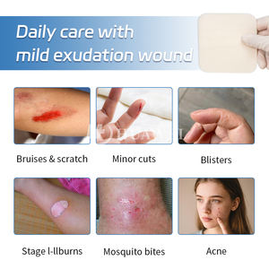 인증 된 하이드로 콜로이드 상처 드레싱 상처 관리 침대 염증 여드름 물집 4*4 ''에 대한 의료 자체 접착 붕대 - Product Image 6