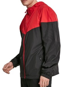 Chaqueta Deportiva Ligera 100% Poliéster con Logotipo Bordado Personalizado, Chaqueta Cortavientos Impermeable de Dos Tonos con Cremallera para Hombre - Product Image 2