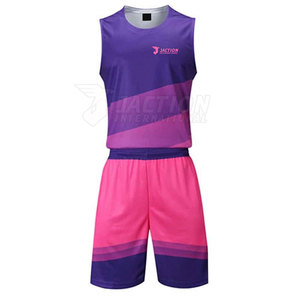 Ensemble d'uniformes de basketball sans manches 100 % polyester personnalisables, design respirant antibactérien, meilleure qualité, dernier style, pour tous - Product Image 1
